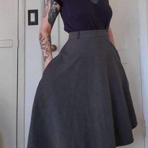 Emmy Sweden design grey midi circle skirt